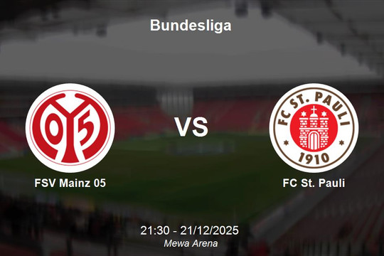 Nhận định FSV Mainz 05 vs FC St. Pauli - Bundesliga