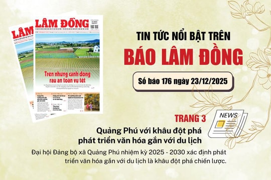 Mời độc giả đón đọc báo in Lâm Đồng hôm nay (23/12)