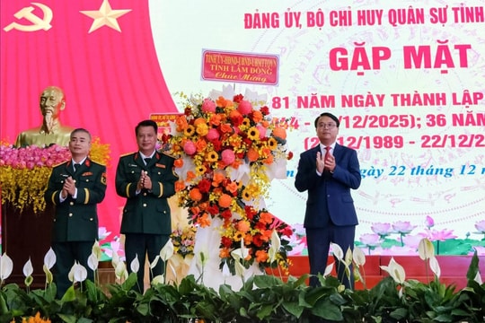 Lâm Đồng gặp mặt kỷ niệm 81 năm Ngày thành lập Quân đội nhân dân Việt Nam