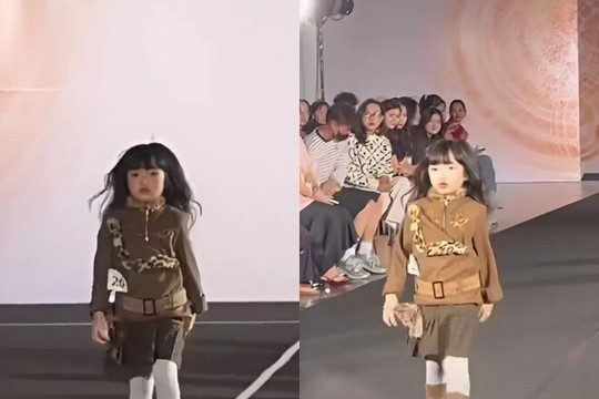 Con gái Trường Giang 6 tuổi gây ấn tượng trên sàn catwalk