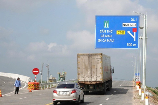 Thông xe toàn tuyến cao tốc Cần Thơ - Cà Mau 27.000 tỷ đồng