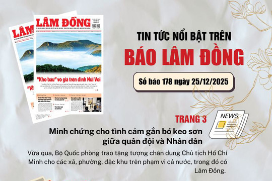 Mời độc giả đón đọc báo in Lâm Đồng hôm nay (25/12)