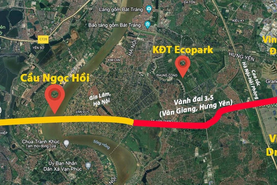 Hưng Yên làm đường Vành đai 3.5 nối cầu 12.000 tỷ với QL5