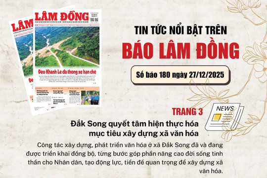 Mời độc giả đón đọc báo in Lâm Đồng hôm nay (27/12)