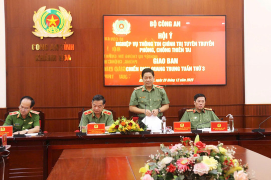 Bộ Công an tổ chức hội nghị tuyên truyền phòng, chống thiên tai tại Khánh Hòa