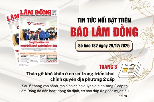 Mời độc giả đón đọc báo in Lâm Đồng hôm nay (29/12)