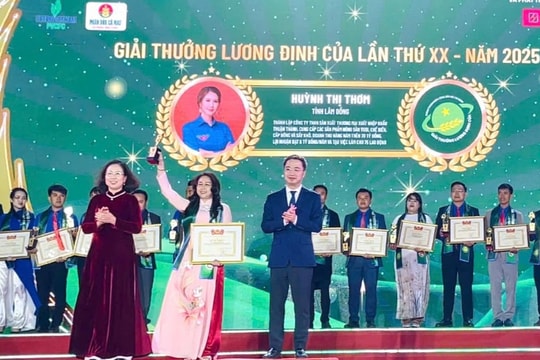 Lâm Đồng có 1 cá nhân đạt Giải thưởng Lương Định Của năm 2025