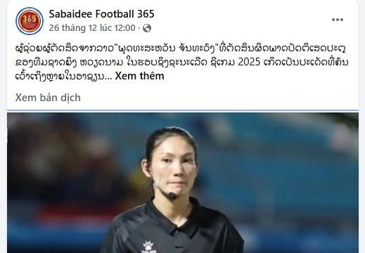 CĐV Lào phẫn nộ khi trọng tài gây sai sót ở SEA Games 33 vẫn được FIFA công nhận
