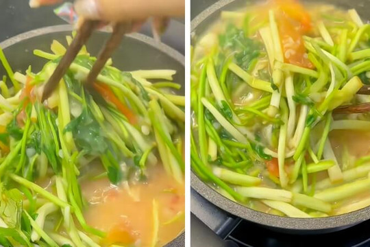 Cách nấu canh khoai tây rau cần chuẩn vị Thái Bình: Nước dùng sánh mịn, ngọt thanh