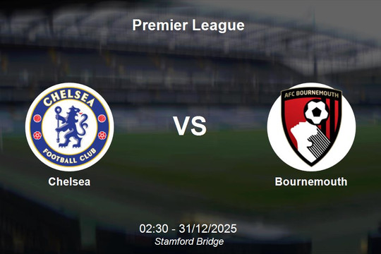 Nhận định Chelsea vs Bournemouth - Premier League: Quyết tâm củng cố top 5