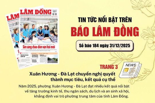 Mời độc giả đón đọc báo in Lâm Đồng hôm nay (31/12)