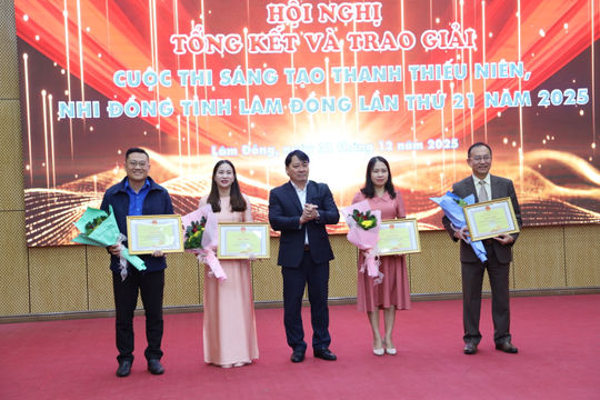 60 giải pháp được trao tại Cuộc thi Sáng tạo thanh thiếu niên, nhi đồng Lâm Đồng