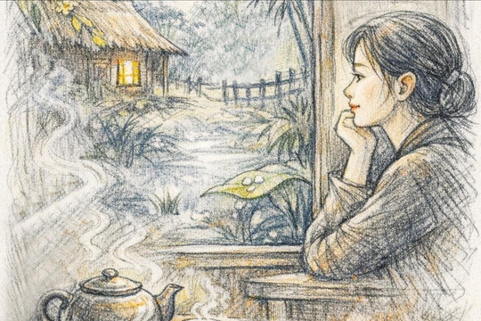 Chén trà đêm giao thừa
