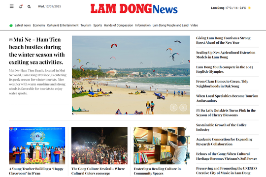 Báo và Phát thanh, Truyền hình Lâm Đồng ra mắt Trang điện tử tiếng Anh