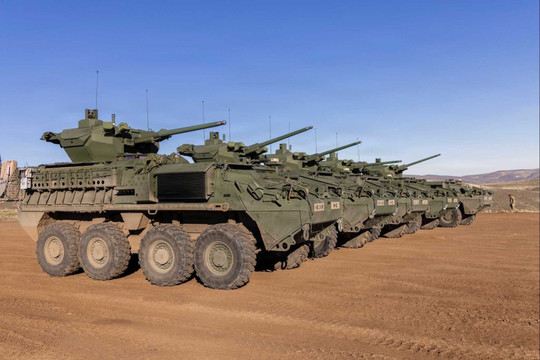 Mỹ thử nghiệm biến thể thiết giáp Stryker trang bị pháo 30mm mới tại Washington