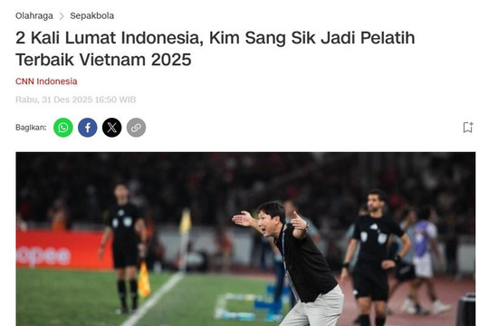 Báo Indonesia nể phục HLV Kim Sang Sik sau năm 2025 đại thành công cùng bóng đá Việt Nam