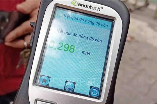 Ngày 2/1, phát hiện 3.373 trường hợp vi phạm nồng độ cồn