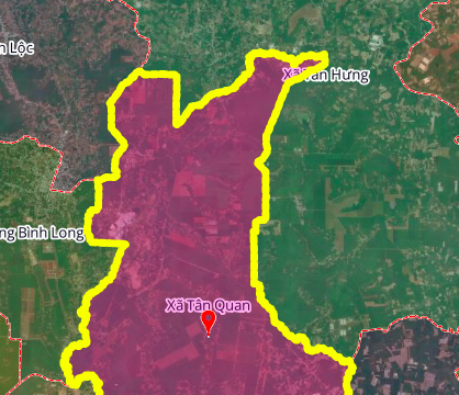 Quy hoạch các tuyến đường sẽ mở tại xã Tân Quan, thị xã Chơn Thành, tỉnh Bình Phước
