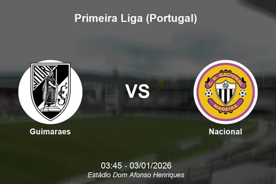 Nhận định Guimaraes vs Nacional - Primeira Liga: Điểm tựa sân nhà Estádio Dom Afonso Henriques