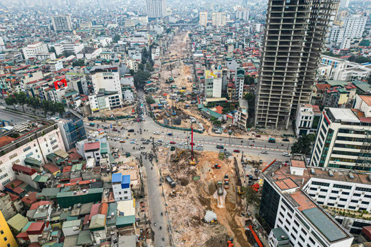 Hà Nội chuẩn bị thông tuyến kỹ thuật đường Vành đai 1 đoạn Hoàng Cầu - Voi Phục