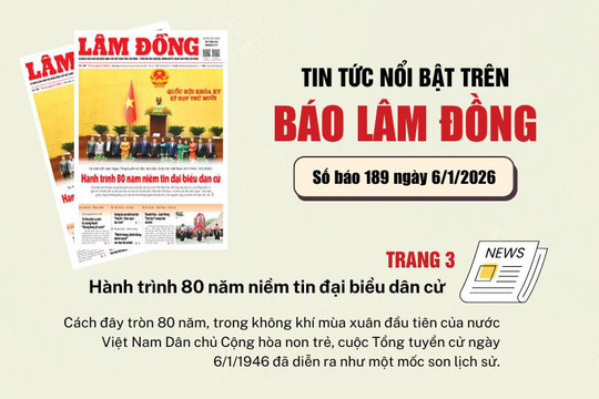 Mời độc giả đón đọc báo in Lâm Đồng hôm nay (6/1)