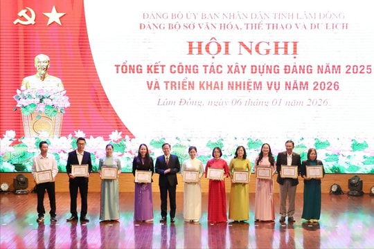 Đảng bộ Sở Văn hóa, Thể thao và Du lịch Lâm Đồng tổng kết công tác xây dựng Đảng năm 2025