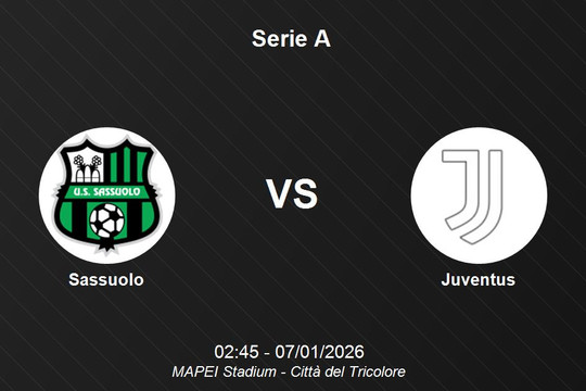 Nhận định Sassuolo vs Juventus - Serie A: Juventus nỗ lực củng cố vị trí trong top 4