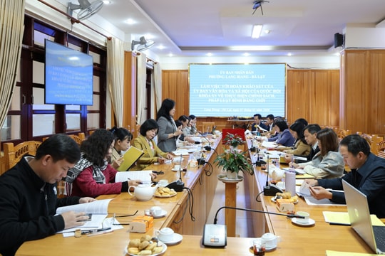 Đoàn khảo sát của Quốc hội làm việc tại phường Lang Biang - Đà Lạt