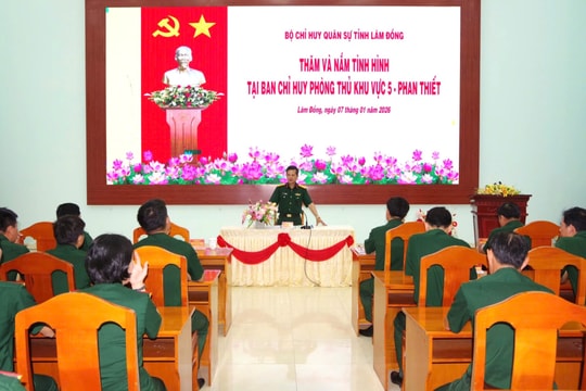 Ban CHPTKV 5 - Phan Thiết giữ vững thế trận sẵn sàng chiến đấu