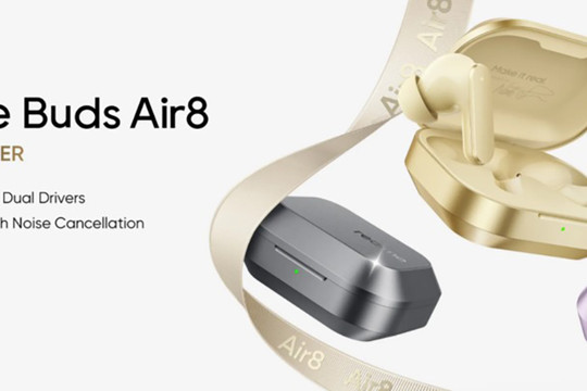 realme Buds Air 8 ra mắt: Driver kép, ANC 55dB và tích hợp Google Gemini với giá 1.05 triệu đồng