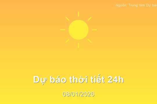 Thời tiết đất liền 24h tới (09/01/2026): Bắc Bộ rét đậm, vùng núi có băng giá