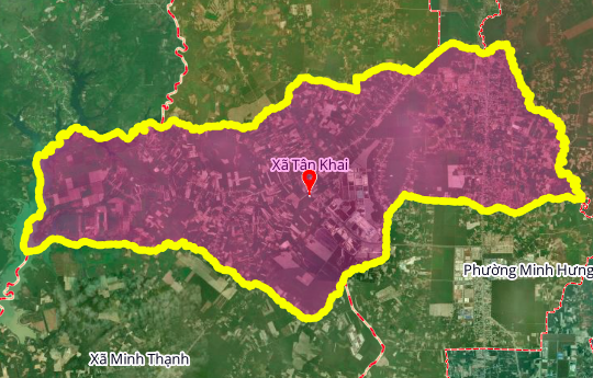 Quy hoạch các tuyến đường sẽ mở tại xã Tân Khai