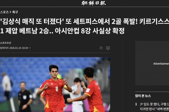 U23 Việt Nam tiến sát tứ kết châu Á: Báo Hàn Quốc ca ngợi phép màu Kim Sang Sik