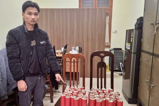 Hà Nội: Khởi tố đối tượng sản xuất pháo nổ trái phép trong nhà nghỉ tại phường Việt Hưng