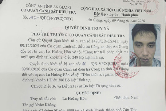 Công an tỉnh An Giang bắt giữ 3 bị can trốn trại và truy nã La Hoàng Hôn