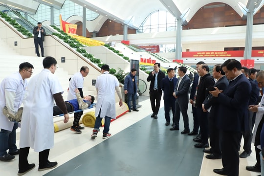 Diễn tập y tế phục vụ Đại hội lần thứ XIV của Đảng