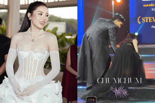 Hoa hậu Kỳ Duyên gây tranh luận trái chiều sau khi lên tiếng về sự cố ngã của Đoàn Thiên Ân
