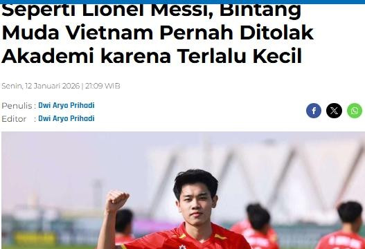Báo Indonesia so sánh Đình Bắc với Messi nhờ nghị lực vượt nghịch cảnh thể hình