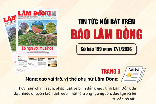Mời độc giả đón đọc báo in Lâm Đồng hôm nay (17/1)