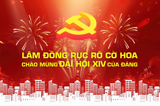 Lâm Đồng rực rỡ cờ hoa chào mừng Đại hội XIV của Đảng