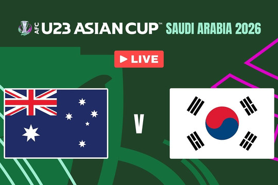 Trực tiếp cặp trận tứ kết cuối cùng U23 Australia vs Hàn Quốc trên VTV FPT Play TV360 hôm nay