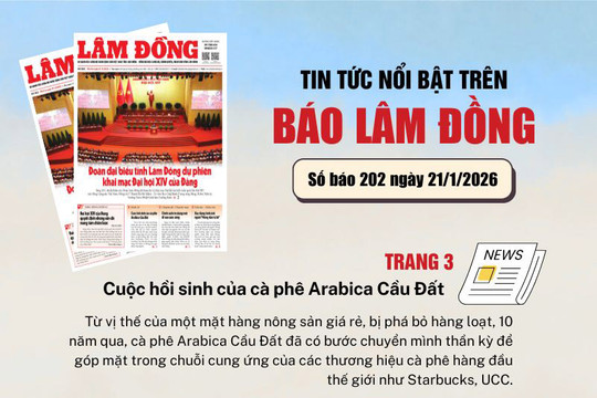 Mời độc giả đón đọc báo in Lâm Đồng hôm nay (21/1)