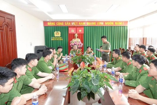 30 học viên Khoá D31S hoàn thành thực tập tại Công an Lâm Đồng