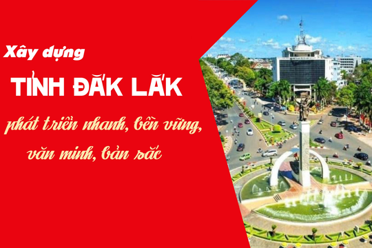 Xây dựng tỉnh Đắk Lắk phát triển nhanh, bền vững, văn minh, bản sắc