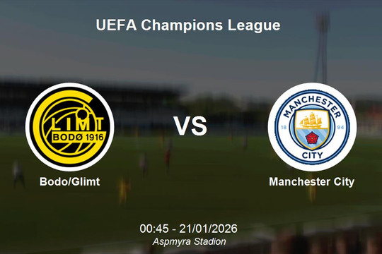 Nhận định Bodo/Glimt vs Manchester City - UEFA Champions League lúc 00h45 ngày 21/01
