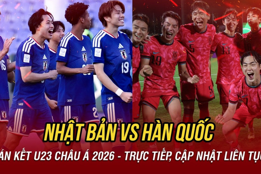 Trực tiếp U23 Nhật Bản và U23 Hàn Quốc trên VTV FPT Play TV360 hôm nay