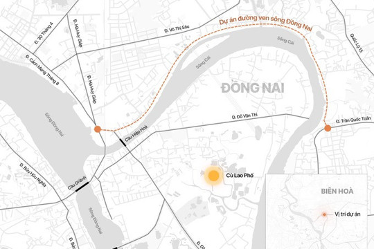 Đồng Nai khởi công dự án đường ven sông Cái gần 4.000 tỷ đồng vào tháng 2/2026