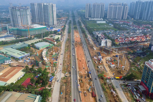 Cận cảnh nút giao Vành đai 3.5 - Đại lộ Thăng Long hơn 2.380 tỷ đồng sau 8 tháng thi công
