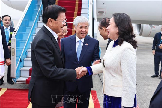 Tổng Bí thư, Chủ tịch nước Lào bắt đầu thăm cấp Nhà nước tới Việt Nam