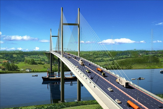 Sắp hợp long cầu Phước Khánh: Cây cầu có tĩnh không cao nhất Việt Nam trên cao tốc Bến Lức - Long Thành